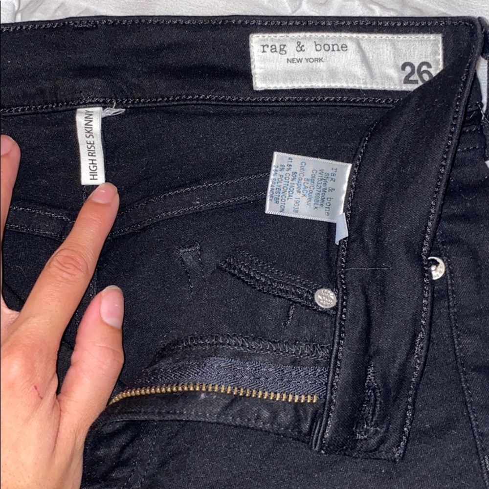 Rag and bone New York skinny jeans black size 26